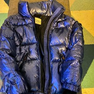 SAM. Metallic blue jacket